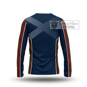 Livingstone Tartan Long Sleeve T-Shirt with Family Crest and Lion Rampant Vibes Sport Style - Tartan Vibes Clothing