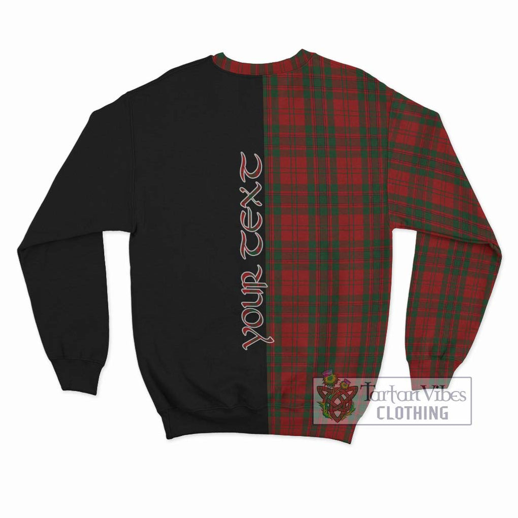 Livingstone Tartan Sweatshirt with Family Crest and Half Of Me Style - Tartan Vibes Clothing