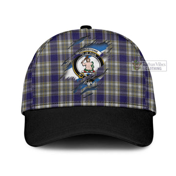 Livingstone Dress Tartan Classic Cap with Family Crest In Me Style