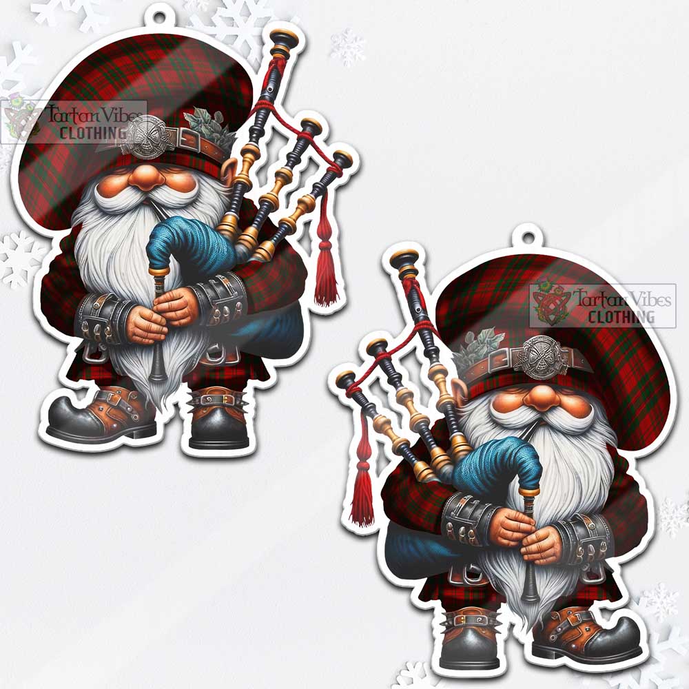 Livingstone (Livingston) Tartan Bagpiper Gnome Christmas Ornament - Tartan Vibes Clothing