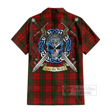 Livingstone (Livingston) Tartan Hawaiian Shirt with Family Crest Celtic Skull Style - Tartan Vibes Clothing