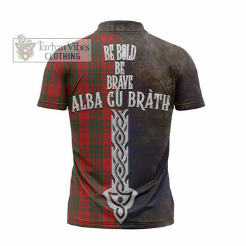 Livingstone (Livingston) Tartan Family Crest Zipper Polo Shirt Alba Gu Brath Be Brave Lion Ancient Style