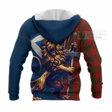 Livingstone (Livingston) Tartan Family Crest Knitted Hoodie with Scottish Majestic Lion - Tartan Vibes Clothing