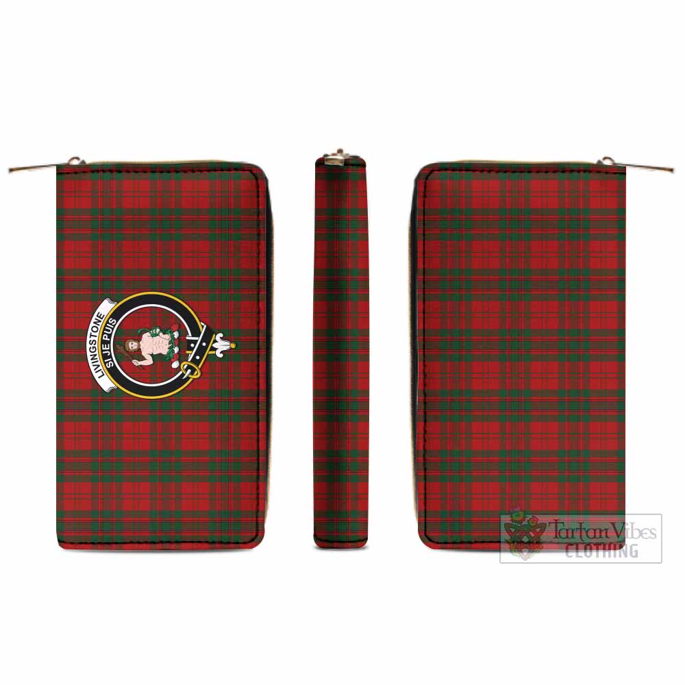Livingstone (Livingston) Tartan Women's Leather Wallet with Family Crest - Tartan Vibes Clothing