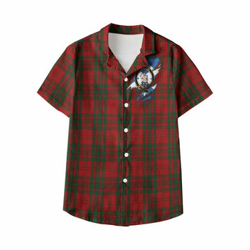Livingstone (Livingston) Clan Crest In Me Tartan Kid Hawaiian Shirt Scotland Flag Style