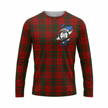 Livingstone (Livingston) Clan Crest In Me Tartan Long Sleeve T-Shirt Scotland Flag Style