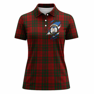 Livingstone (Livingston) Clan Crest In Me Tartan Women Polo Shirt Scotland Flag Style