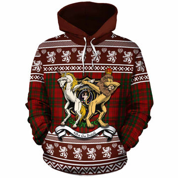 Livingstone (Livingston) Clan Tartan Crest Christmas Cotton Hoodie Coat of Arms Funny Style