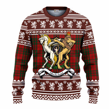 Livingstone (Livingston) Clan Tartan Crest Christmas Ugly Sweater Coat of Arms Funny Style