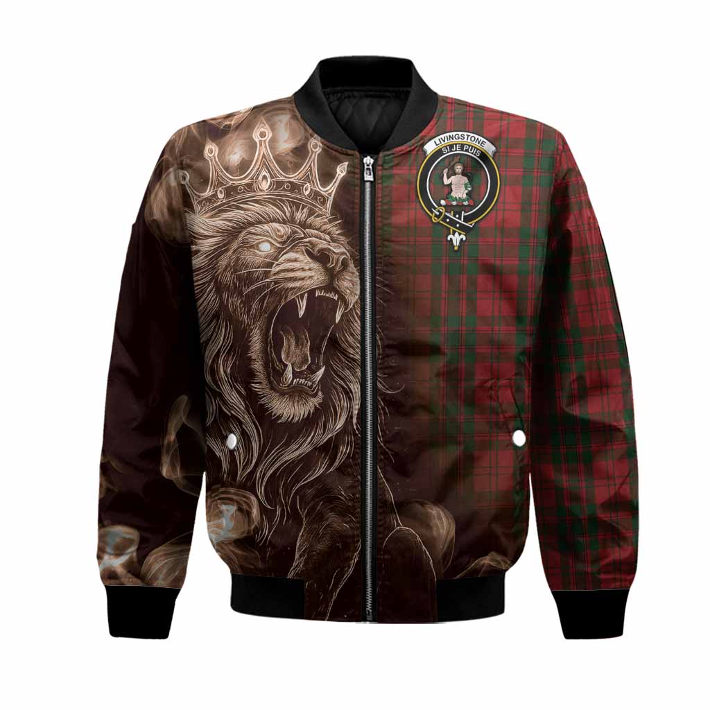 Livingstone (Livingston) Tartan Bomber Jacket Roaring Lion Heritage
