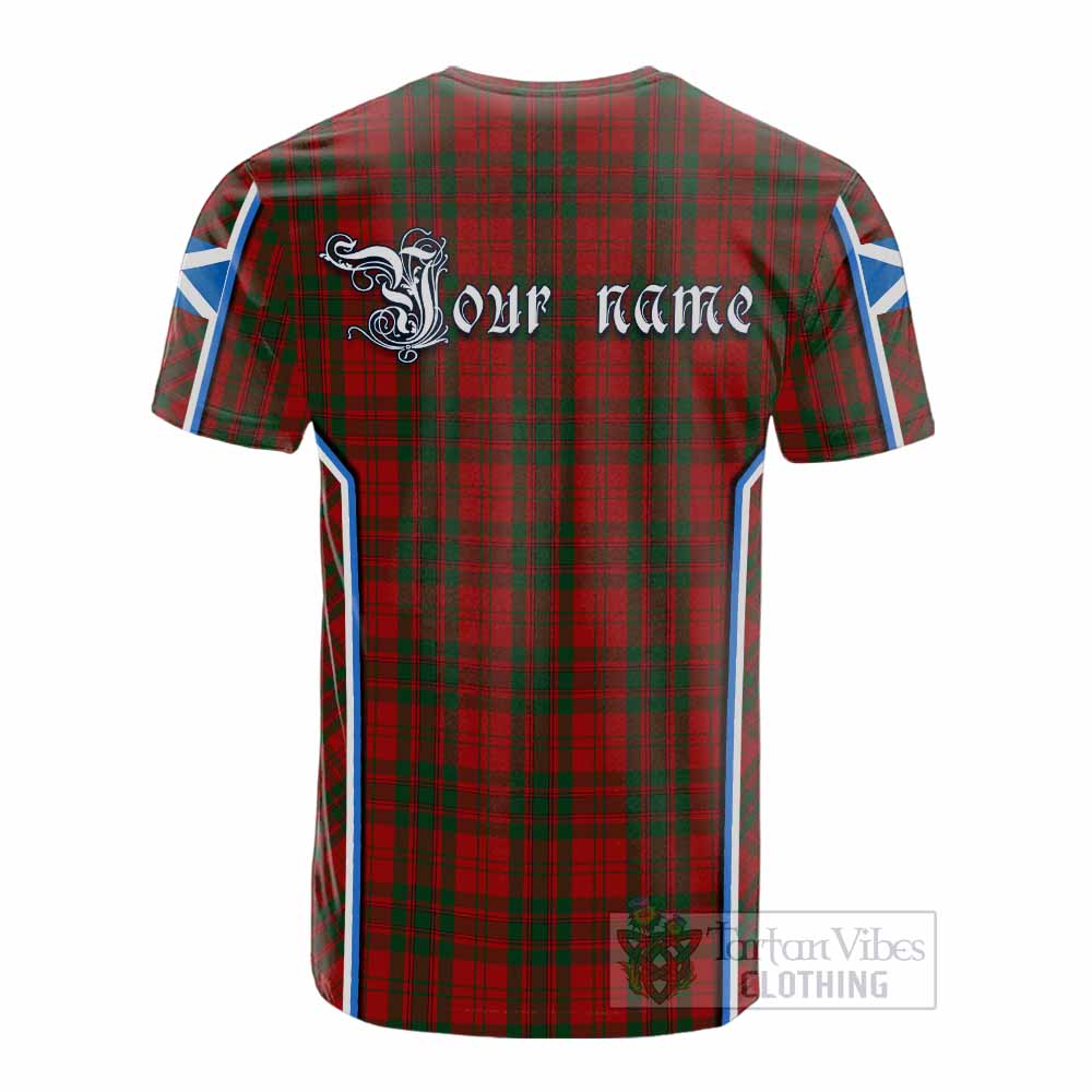 Livingstone (Livingston) Tartan Crest Cotton T-shirt Scotland Coat of Arm Flag Style - Tartan Vibes Clothing