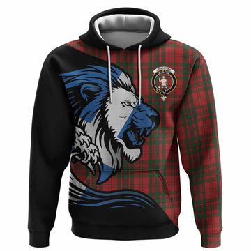 Livingstone (Livingston) Tartan Crest Hoodie Scottish Golden Lions Wave Flow
