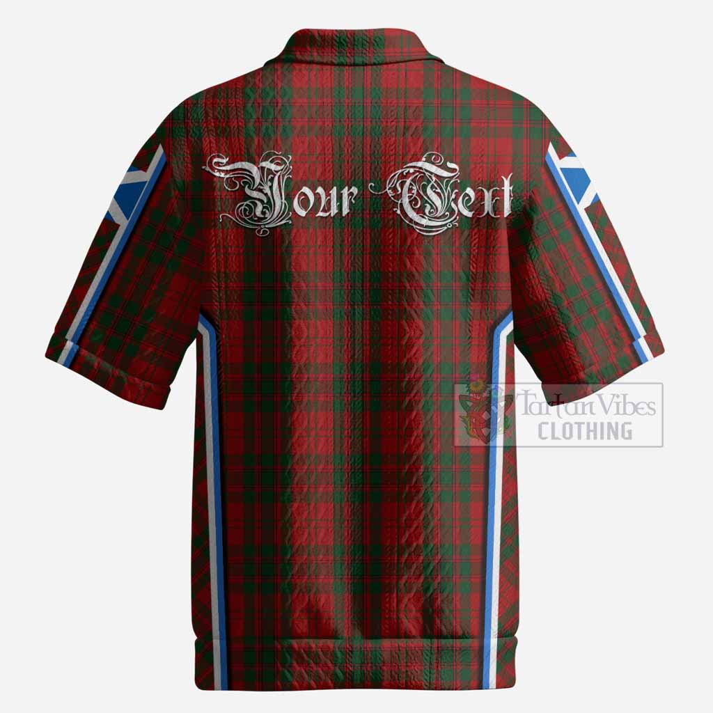 Livingstone (Livingston) Tartan Crest Men’s Polo Sweater Top Scotland Coat of Arm Flag Style
