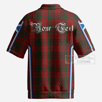 Livingstone (Livingston) Tartan Crest Men’s Polo Sweater Top Scotland Coat of Arm Flag Style