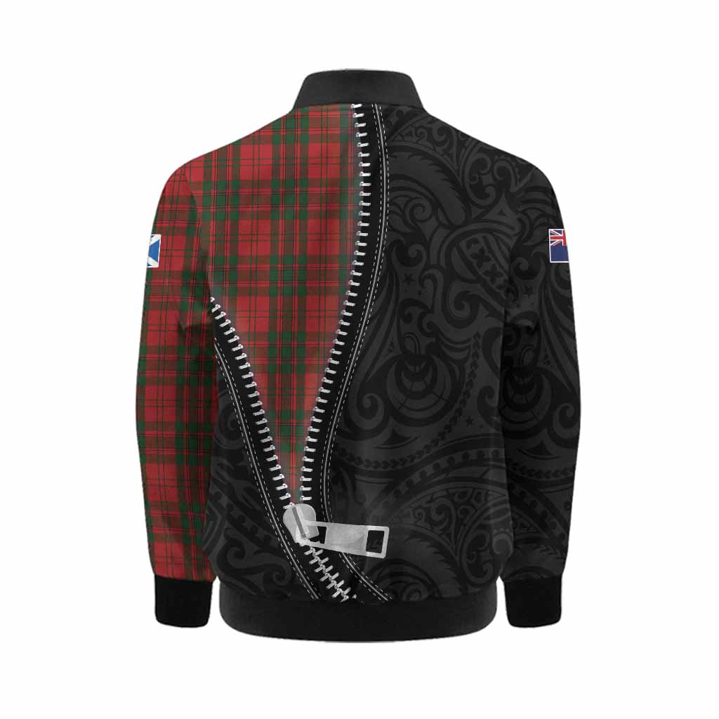 Livingstone (Livingston) Tartan Kid Bomber Jacket New Zealand Pattern Unique Zipper Stylized