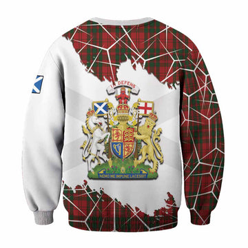 Livingstone (Livingston) Tartan Sweatshirt with Family Crest and Lion Rampant Grunge Style