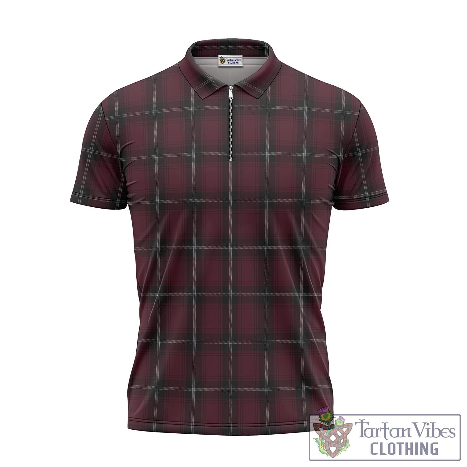 Tartan Vibes Clothing Llewellen of Wales Tartan Zipper Polo Shirt