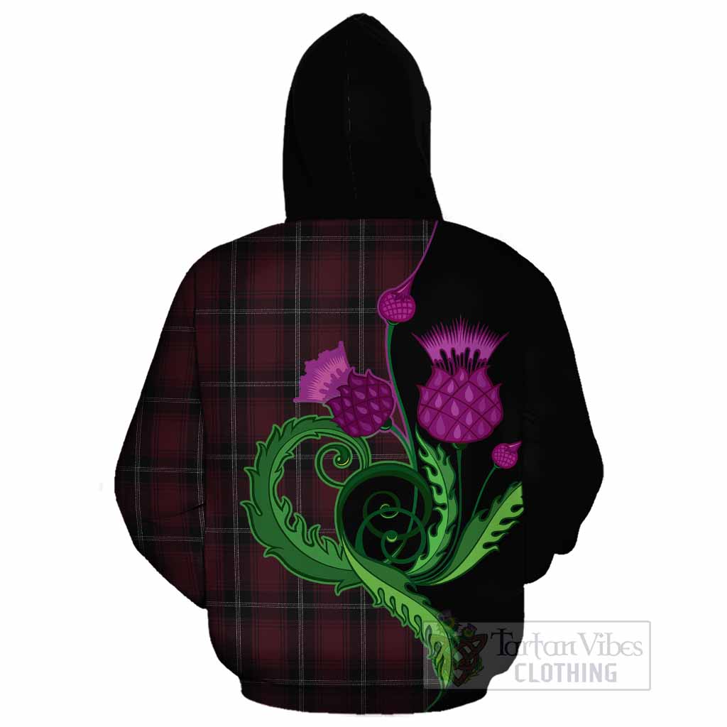 Llewellen of Wales Tartan Cotton Hoodie Traditional Scottish Thistle