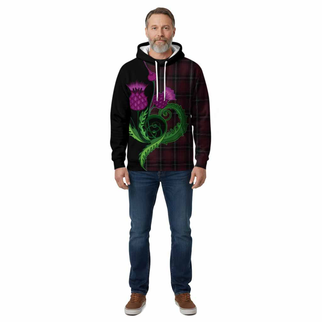 Llewellen of Wales Tartan Cotton Hoodie Traditional Scottish Thistle