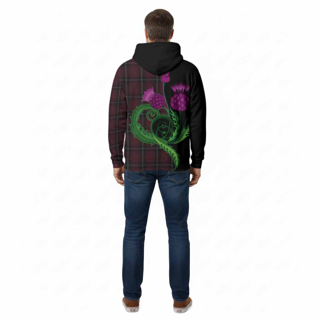 Llewellen of Wales Tartan Cotton Hoodie Traditional Scottish Thistle