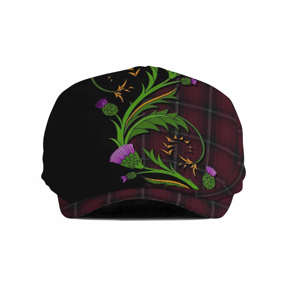Llewellen of Wales Tartan Flat Cap, Jeff Cap Scottish Thistle Pride Heritage Art