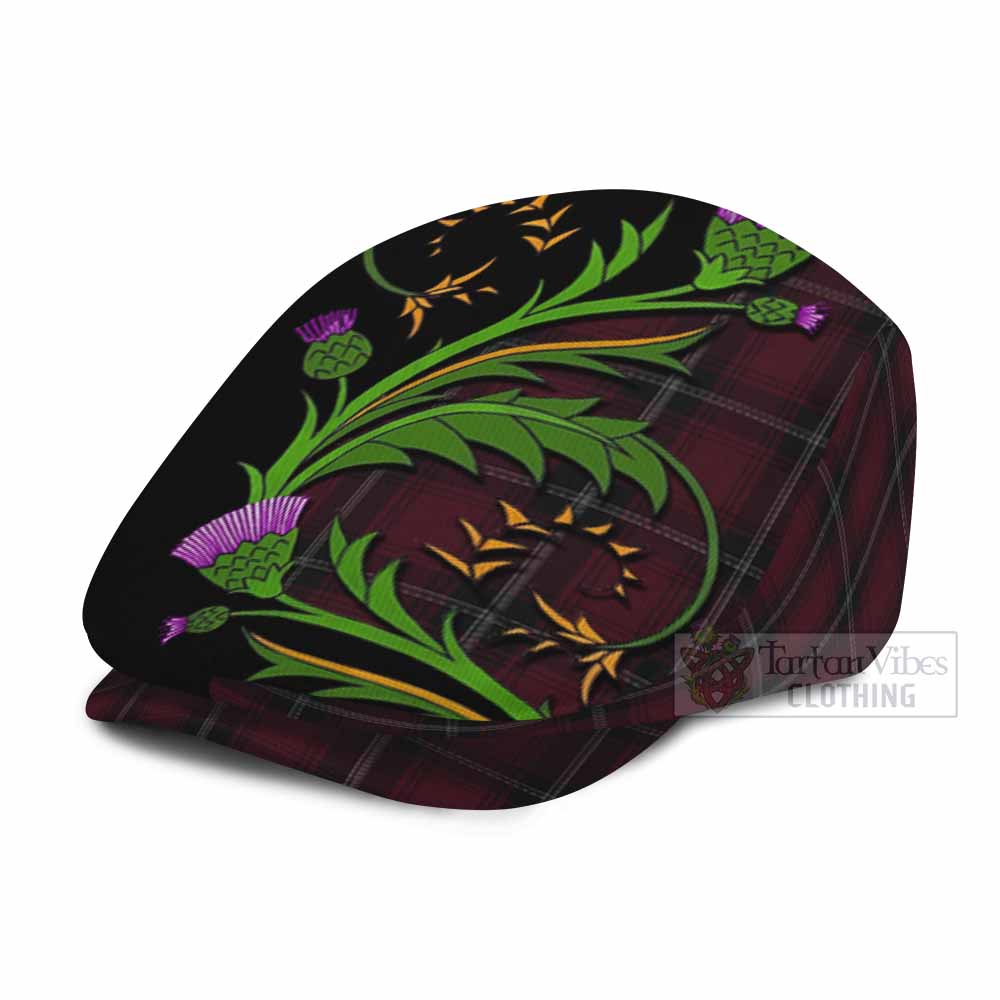 Llewellen of Wales Tartan Flat Cap, Jeff Cap Scottish Thistle Pride Heritage Art