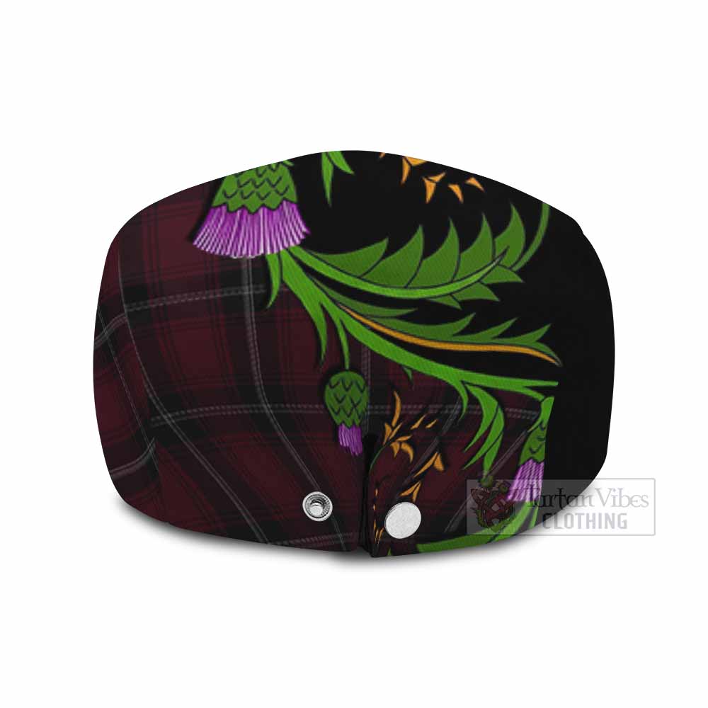 Llewellen of Wales Tartan Flat Cap, Jeff Cap Scottish Thistle Pride Heritage Art