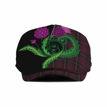 Llewellen of Wales Tartan Flat Cap, Jeff Cap Traditional Scottish Thistle