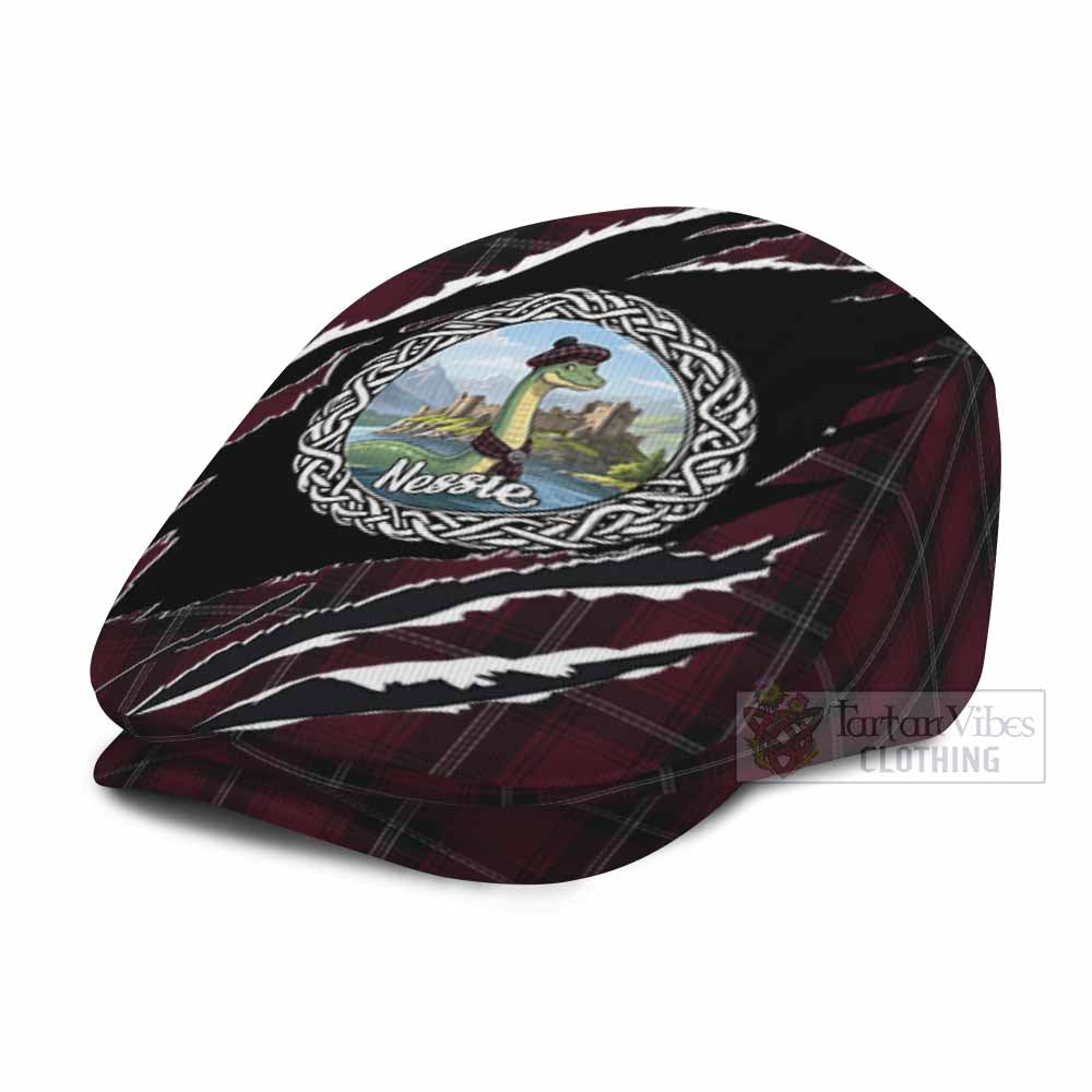 Llewellen of Wales Tartan Loch Ness Monster Flat Cap, Jeff Cap Celtic Knot Nessie Art