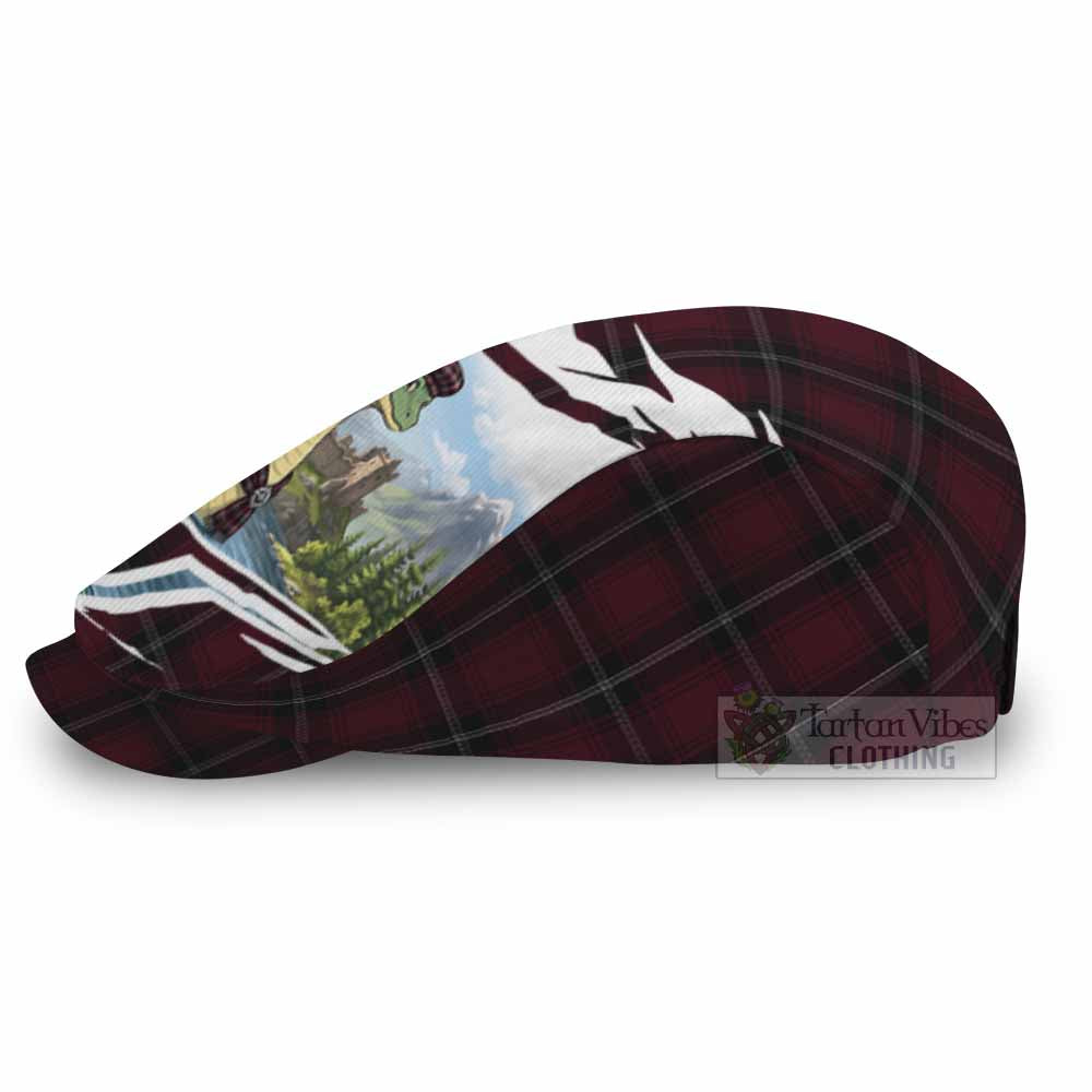 Llewellen of Wales Tartan Loch Ness Monster Scottish Heritage Art Flat Cap, Jeff Cap