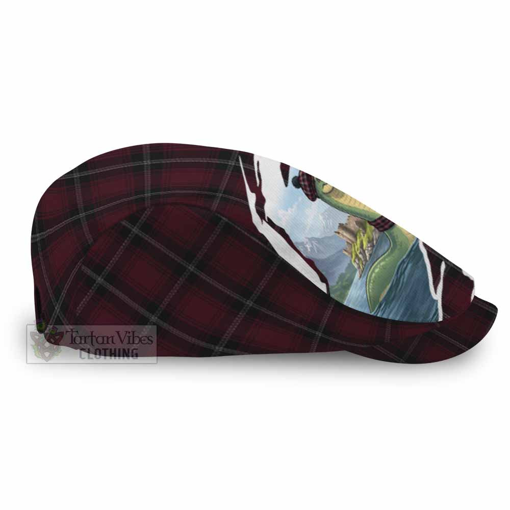 Llewellen of Wales Tartan Loch Ness Monster Scottish Heritage Art Flat Cap, Jeff Cap