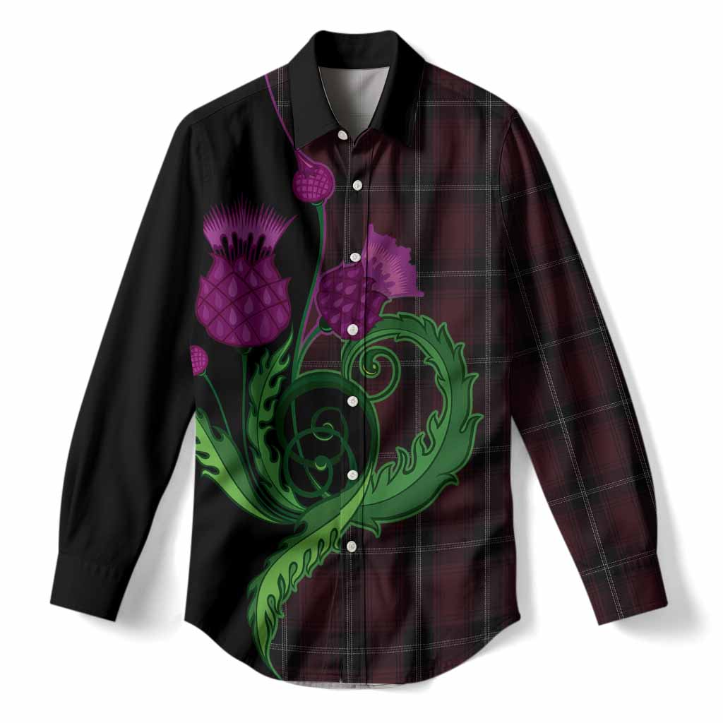 Llewellen of Wales Tartan Women Casual Shirt Traditional Scottish Thistle
