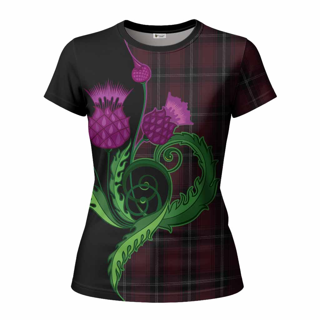 Llewellen of Wales Tartan Women T shirt Traditional Scottish Thistle