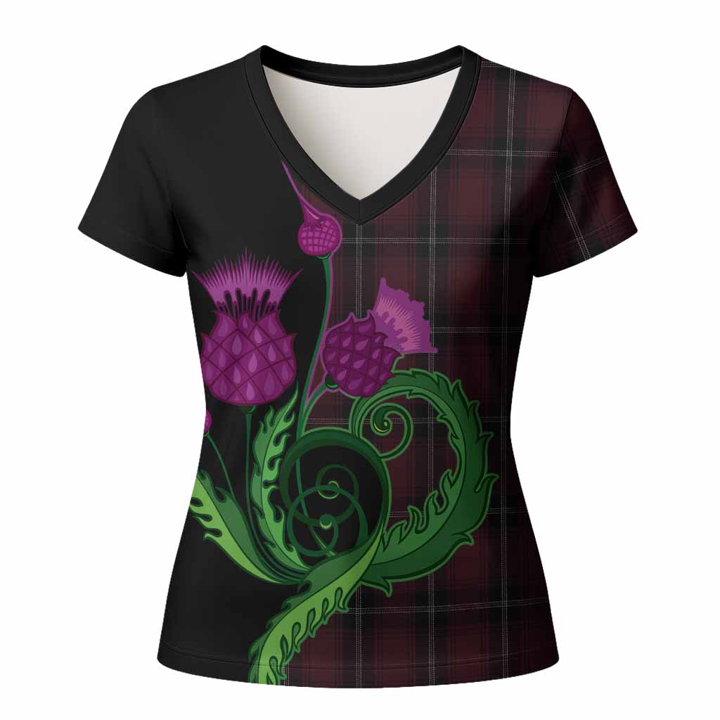 Llewellen of Wales Tartan Women T shirt Traditional Scottish Thistle