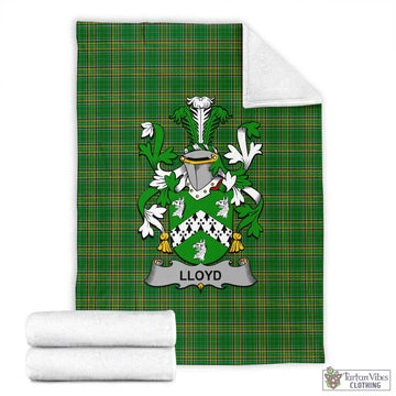 Lloyd Irish Clan Tartan Blanket with Coat of Arms X-Large 59 x 79 inches 150 x 200 cm - Tartan Vibes Clothing