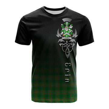 Tartan Vibes Clothing Lloyd Irish Clan Cotton T-shirt with Coat of Arms Erin Go Bragh Celtic Inspired