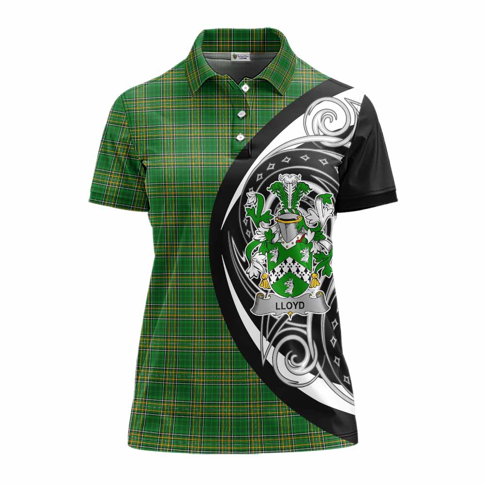 Tartan Vibes Clothing Lloyd Irish Clan Women's Polo Shirt Celtic Circle Style