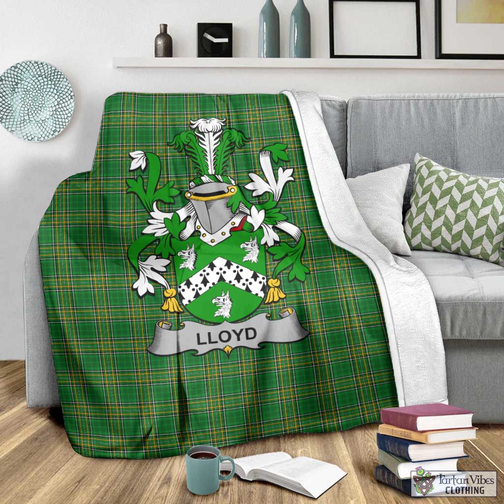 Lloyd Irish Clan Tartan Blanket with Coat of Arms - Tartan Vibes Clothing