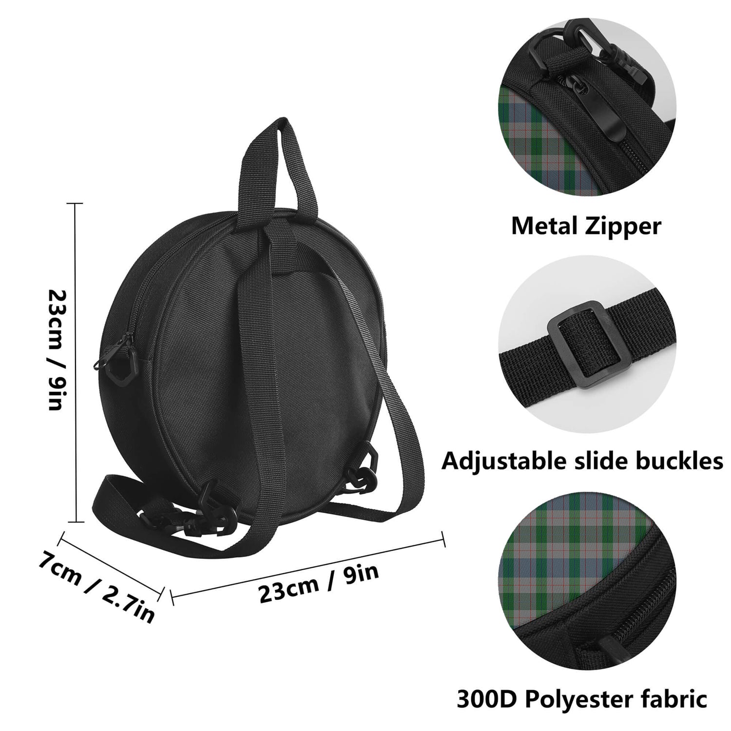 Lloyd of Wales Tartan Round Satchel Bags - Tartan Vibes Clothing