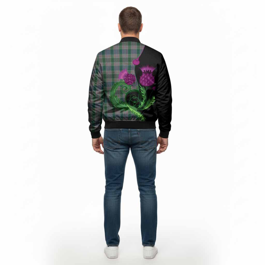 Lloyd of Wales Tartan Bomber Jacket Traditional Scottish Thistle
