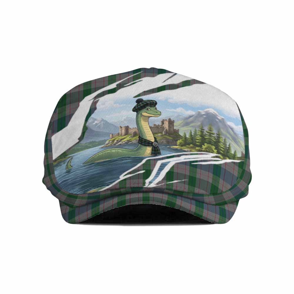 Lloyd of Wales Tartan Loch Ness Monster Scottish Heritage Art Flat Cap, Jeff Cap