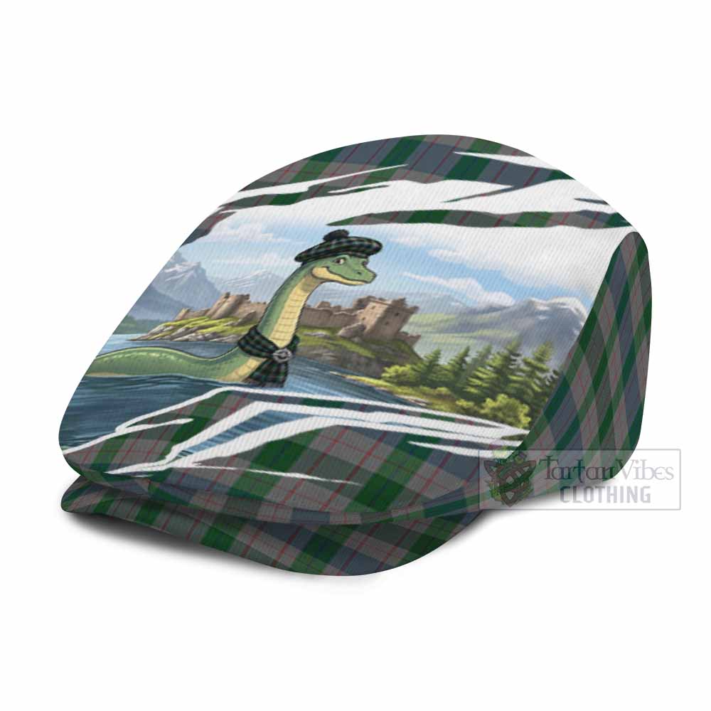Lloyd of Wales Tartan Loch Ness Monster Scottish Heritage Art Flat Cap, Jeff Cap
