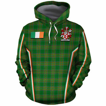 Locke Irish Clan Coat of Arm Tartan Cotton Hoodie Flag Style