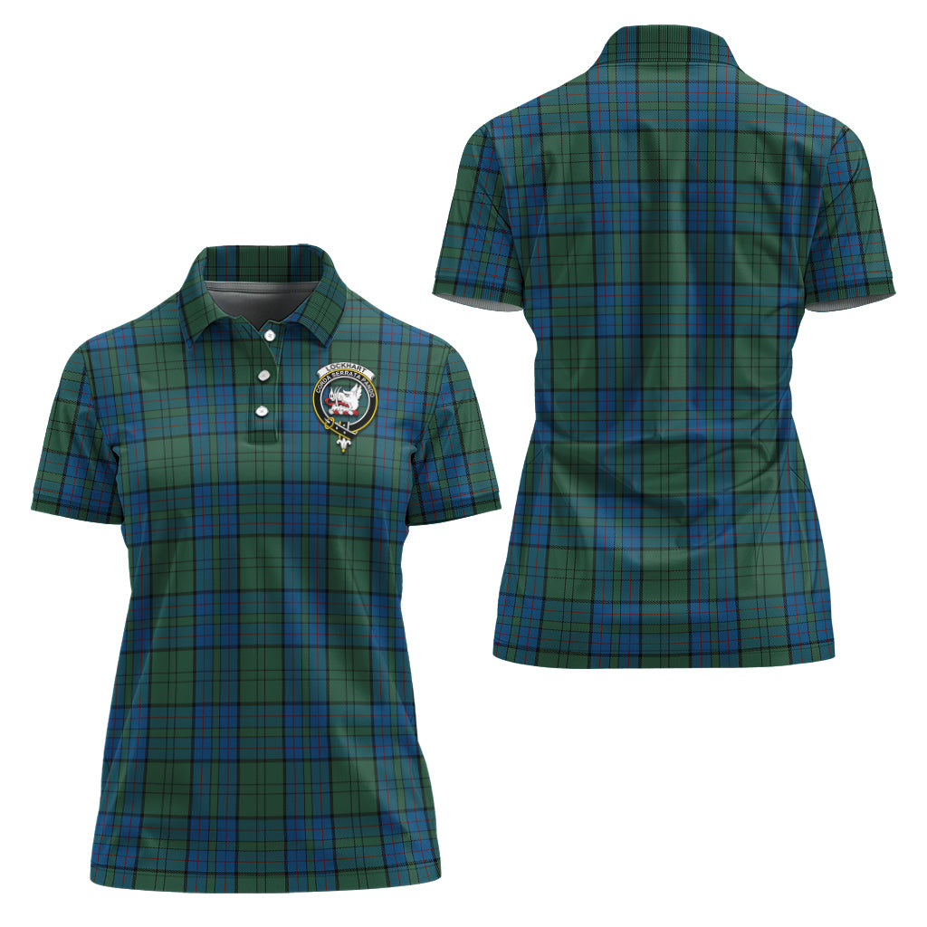 lockhart-tartan-polo-shirt-with-family-crest-for-women