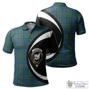 Lockhart Tartan Men's Polo Shirt with Family Crest Circle Style Kid - Tartan Vibes Clothing