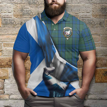 Lockhart Tartan Polo Shirt with Family Crest Scotland Patriotic Style Kid - Tartan Vibes Clothing