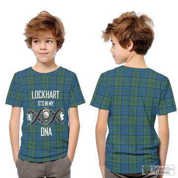 Lockhart Tartan Kid T-Shirt with Family Crest DNA In Me Style Youth XL Size14 - Tartan Vibes Clothing