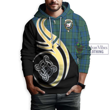 Lockhart Tartan Hoodie with Family Crest and Celtic Symbol Style Zip Hoodie - Tartan Vibes Clothing
