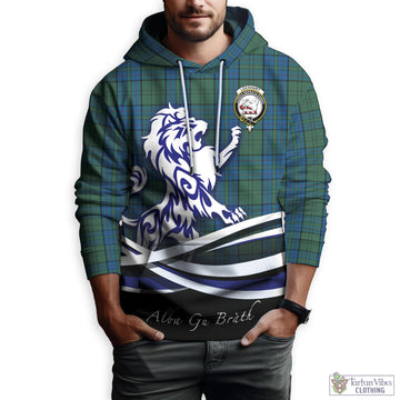 Lockhart Tartan Hoodie with Alba Gu Brath Regal Lion Emblem Zip Hoodie - Tartan Vibes Clothing