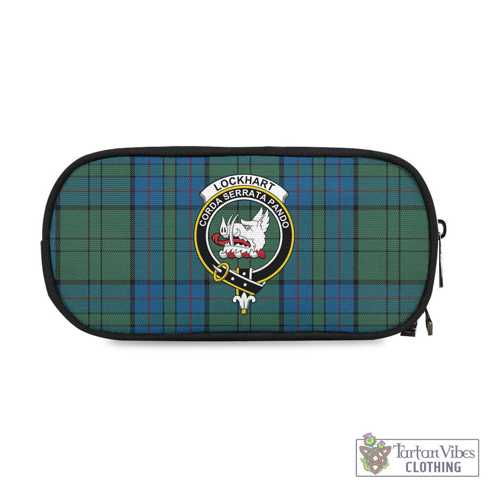 Lockhart Tartan Pen and Pencil Case with Family Crest One Size 4.13*8.74 inch - Tartan Vibes Clothing